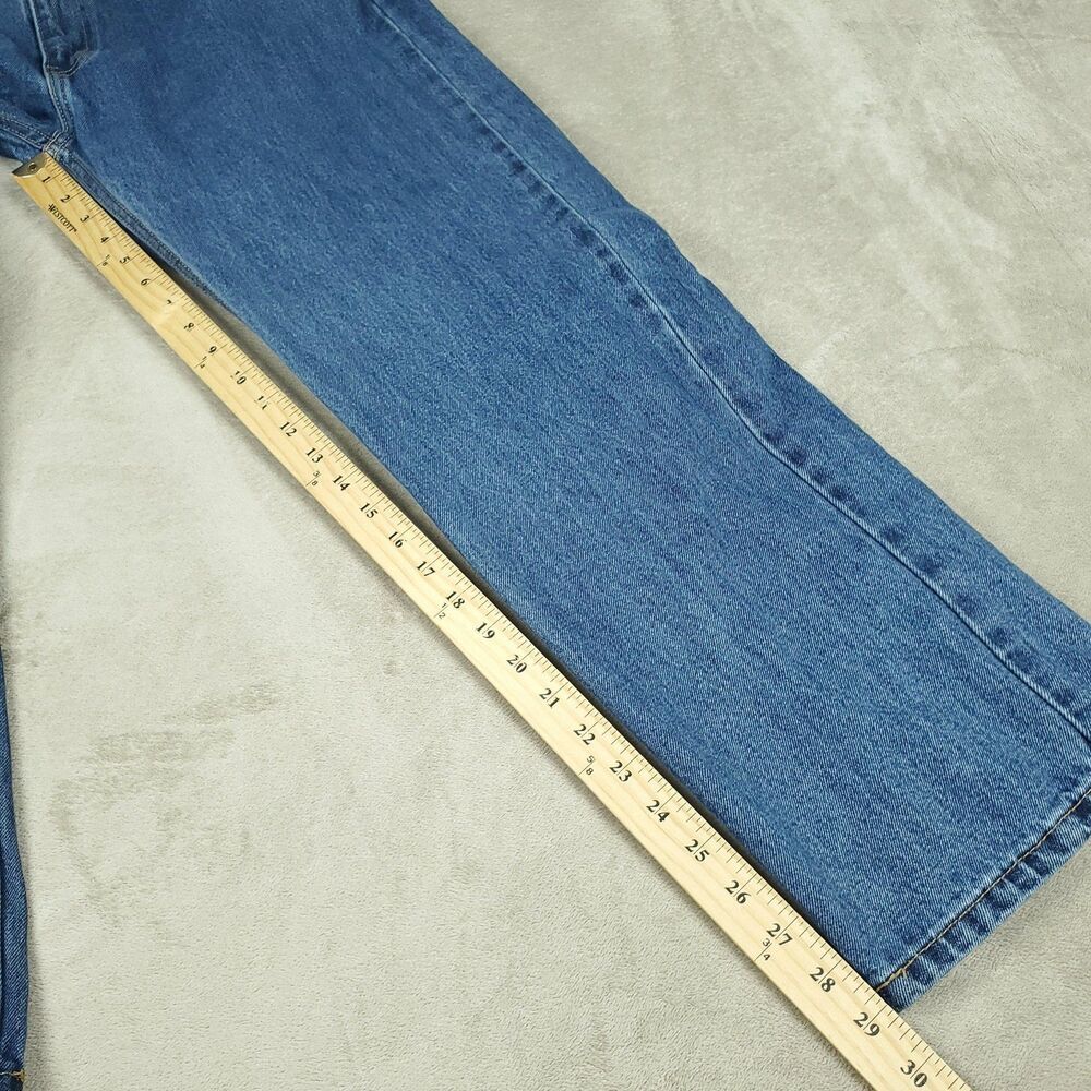 Levis 505 Jeans Mens 36x30 Blue Medium Wash Regular Straight Denim Pants Casual - Picture 10 of 16